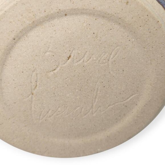 Bruce Larrabee Bi-part Ceramic Glazed Chip Dip Serving Bowl Artisan Pottery - Picture 6 of 10